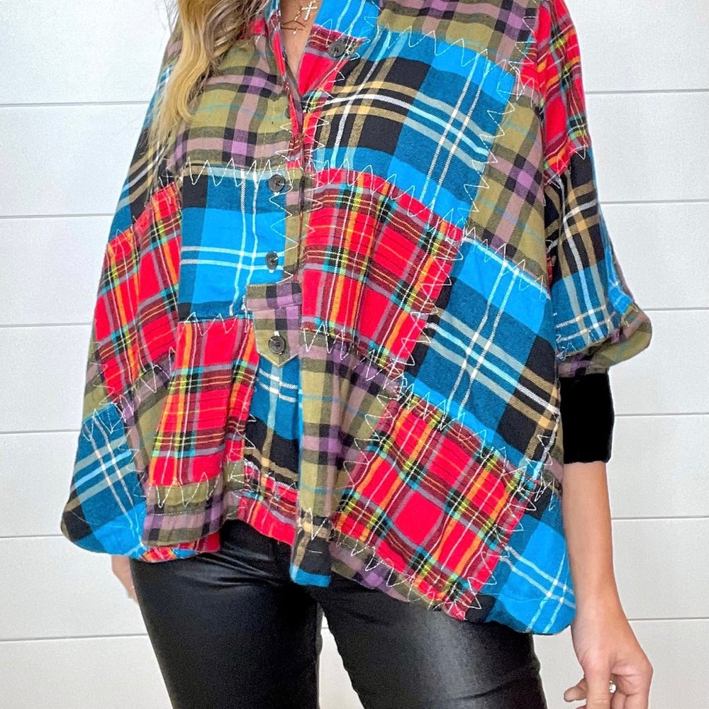 Ivy Jane 100% cotton poncho type top new with tags S/M - Picture 2 of 3